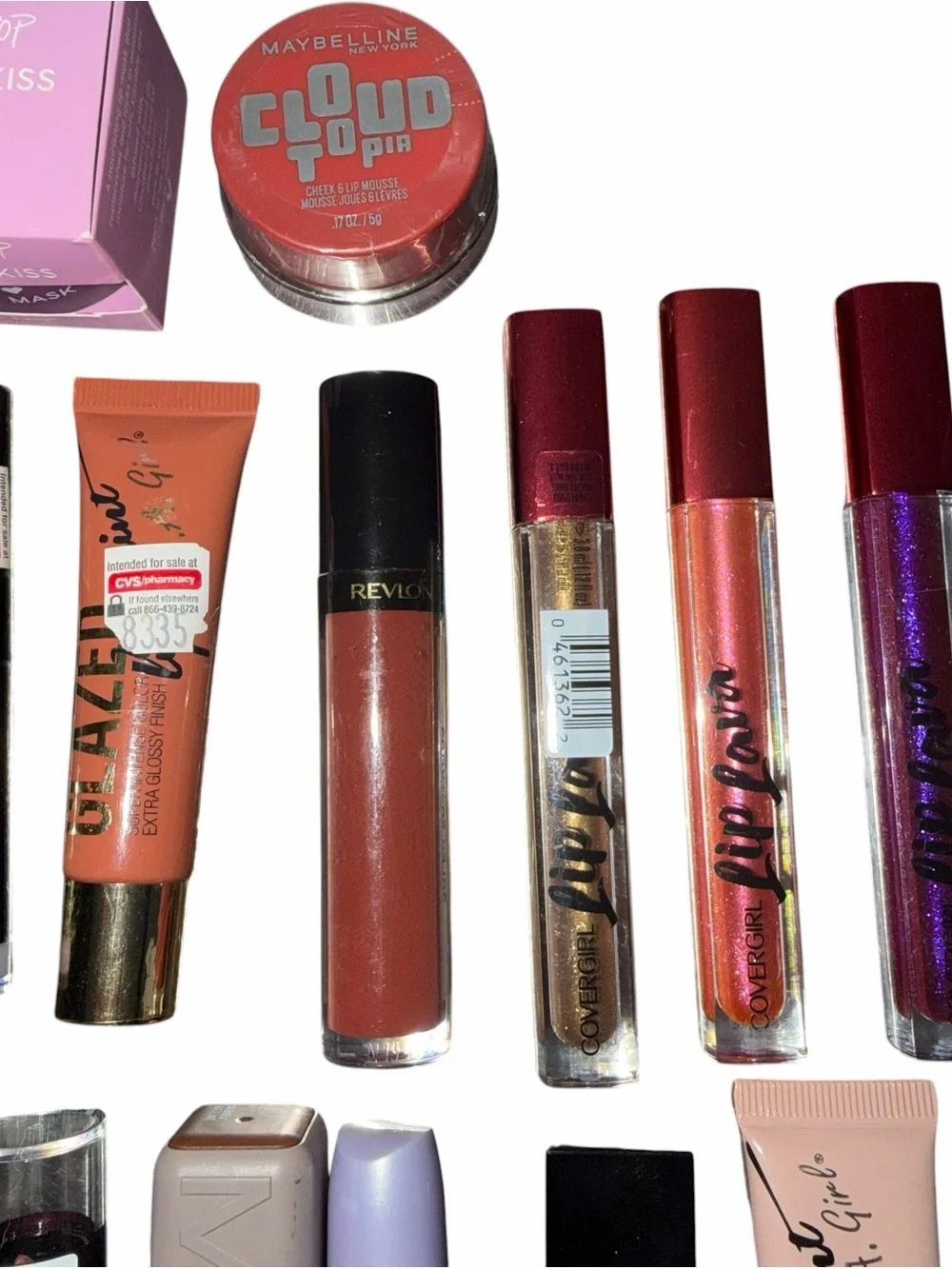 Lot of 20 LIPSTICK & LIP GLOSS ~ Revlon Covergirl ELF Assorted Shades ~ New